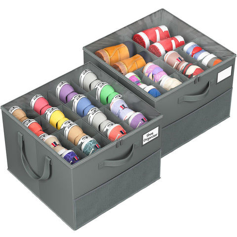 NestOrganix shoe organizer with large capacity keeps footwear neatly stored.