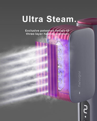 Nesugar G2 Pro dual steam settings for fabrics.