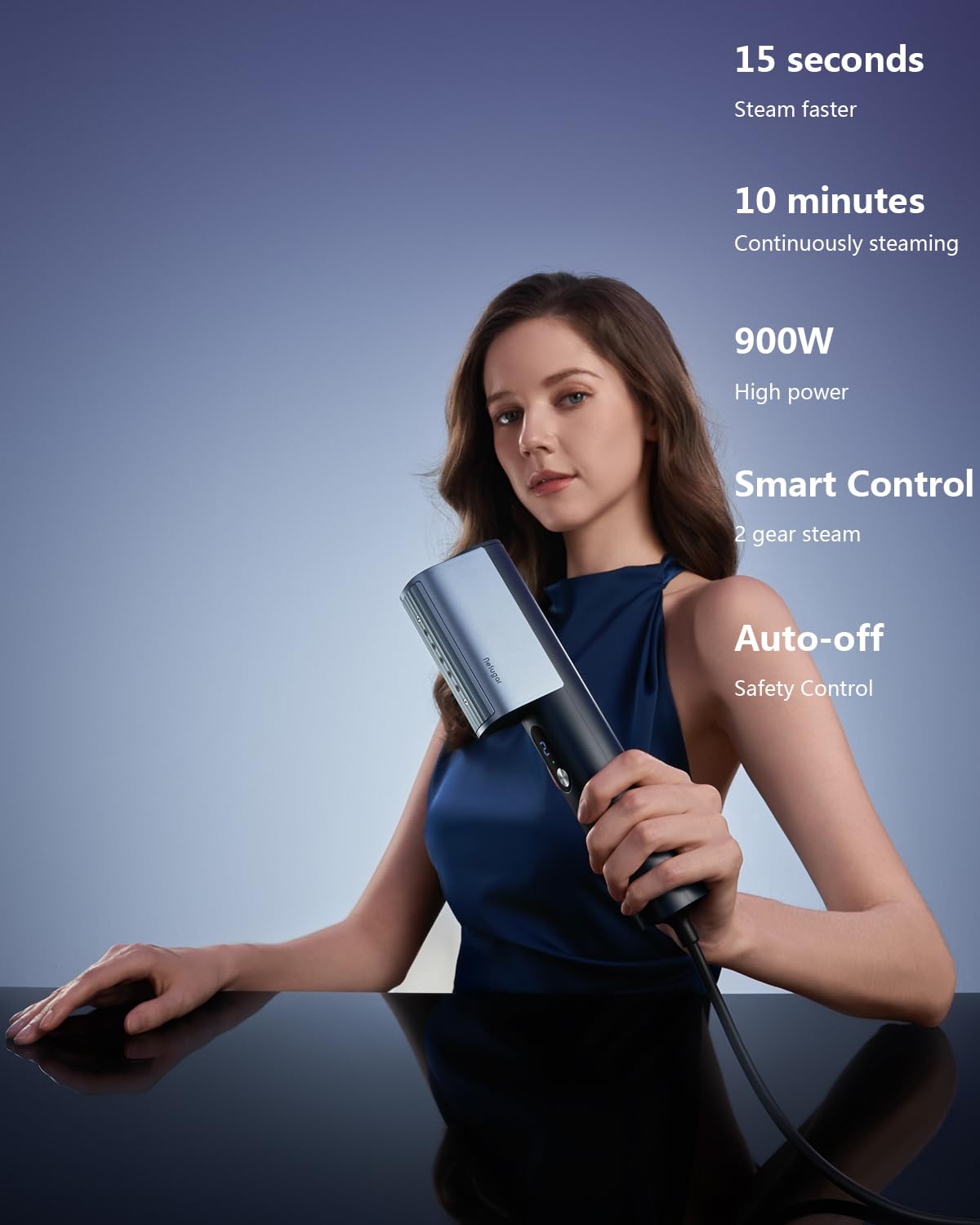 Nesugar G3 Pro navy dual steam settings adapt to fabrics