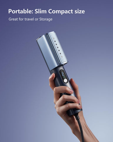 Nesugar G3 Pro navy steam mist demonstrates efficient wrinkle removal on fabrics