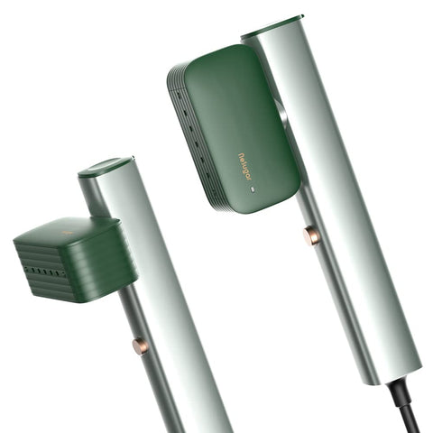 Nesugar steamer front view shows compact, travel-ready design.