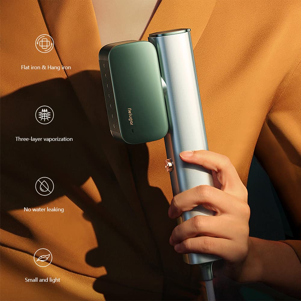 Nesugar steamer heats in 15 seconds for quick touch-ups.