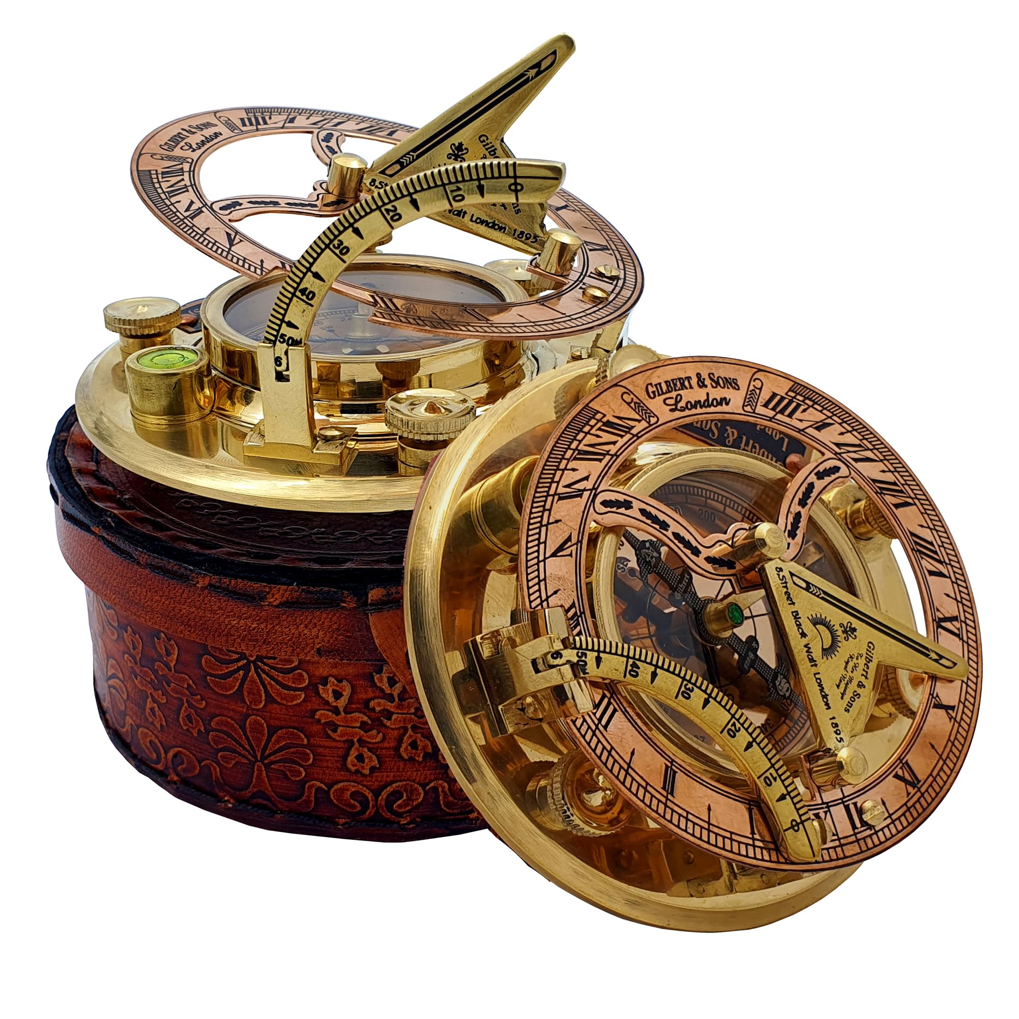 NETAEX copper natural finish sundial emphasizes authentic metalwork and classic style.