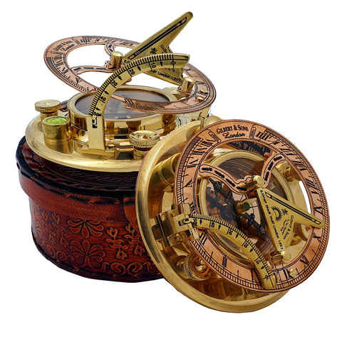 NETAEX copper natural finish sundial emphasizes authentic metalwork and classic style.