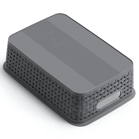 NETANY gray storage basket for versatile, multi-purpose use at home.
