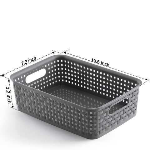 NETANY gray storage basket highlighting ventilation holes for breathability.