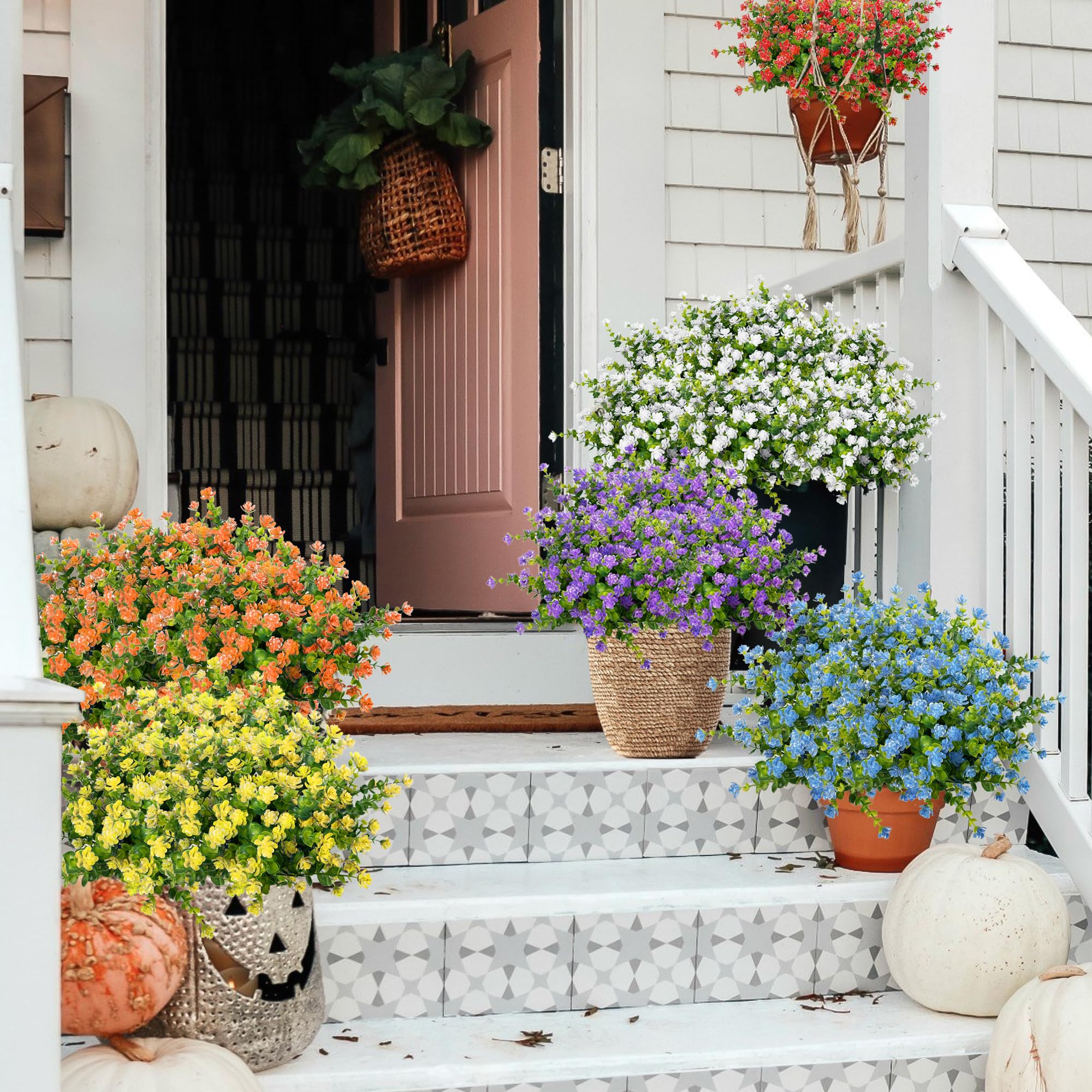 NETAP 20-bundle artificial flowers create a full, vibrant display.
