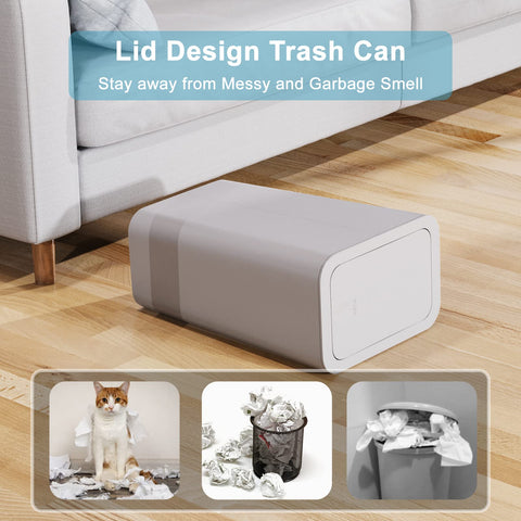 Netdot gray kitchen trash can suited for small spaces.