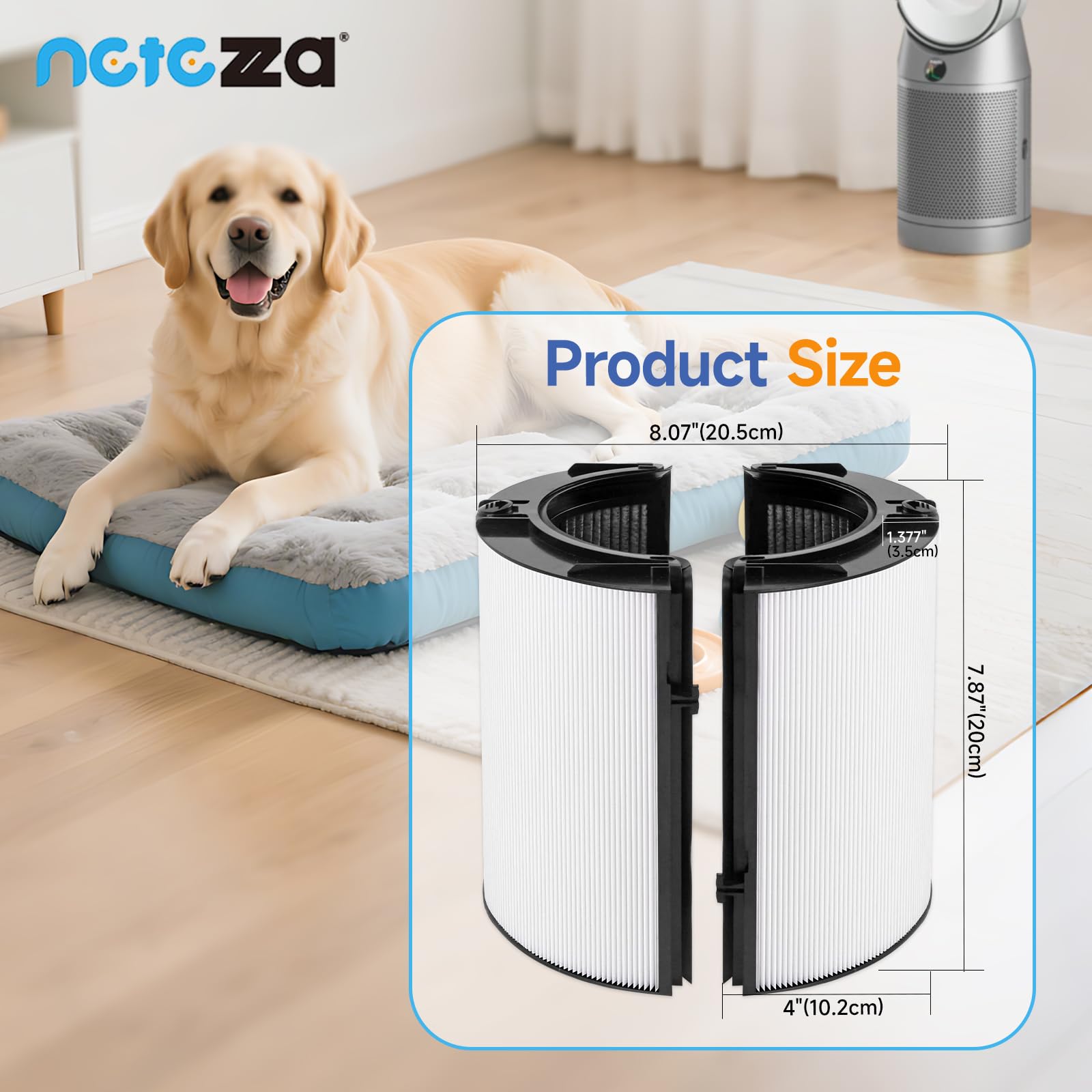 Netezza Activated-carbon layer detail for odor control in daily use