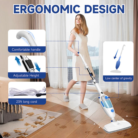 Neugo steam mop removable 15.2 oz water tank for easy refills
