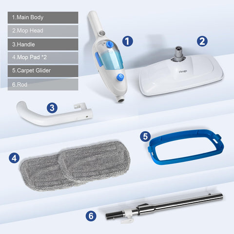 Neugo steam mop with washable pads ready for reuse.