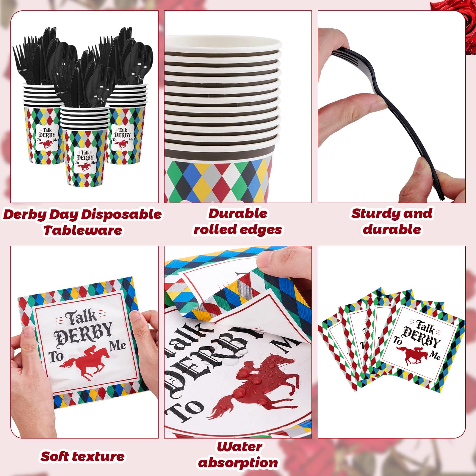 NeusWonder Derby Day forks 16cm durable plastic for reliable mealtime practicality