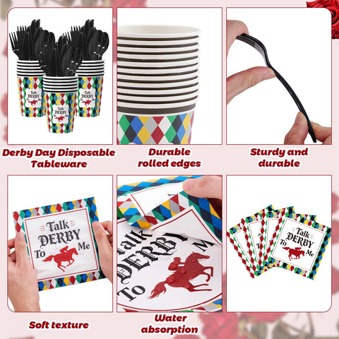 NeusWonder Derby Day forks 16cm durable plastic for reliable mealtime practicality