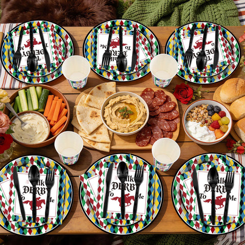 Neus Wonder Derby Day knives 16cm durable plastic for complete tableware set