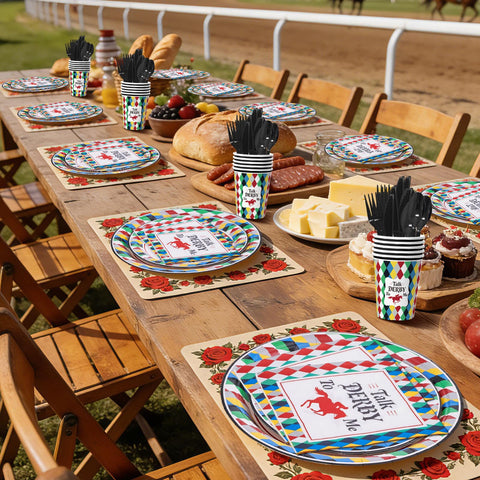 NeusWonder Derby Day paper cups 9 oz offer portable drinks and quick cleanup