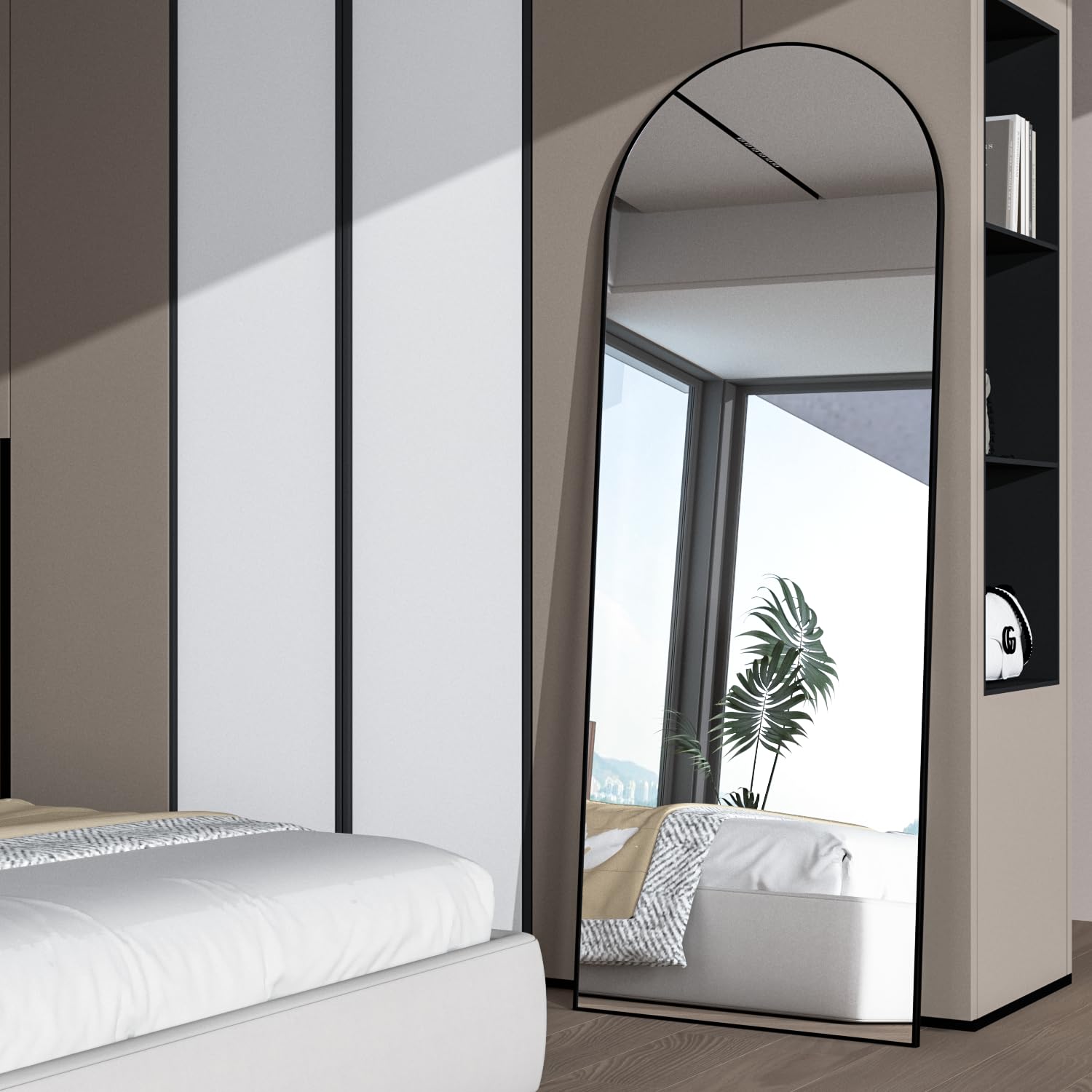 NEUWEABY arched mirror complements entryways and living spaces as decor.