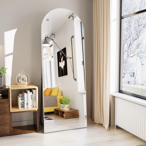 NEUWEABY wall-mount ready arch mirror enhances entryways.