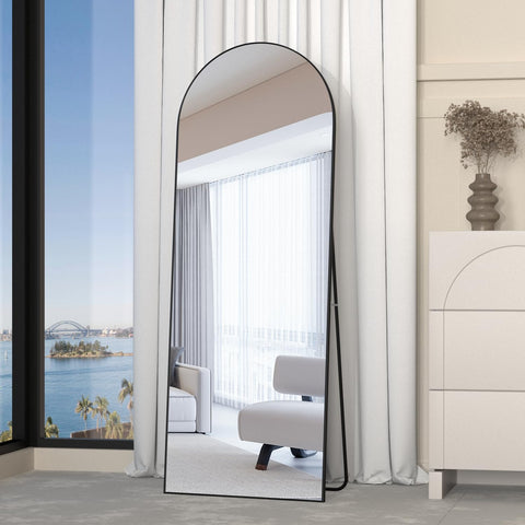 NEUWEABY floor mirror with built-in stand supports versatile layouts.
