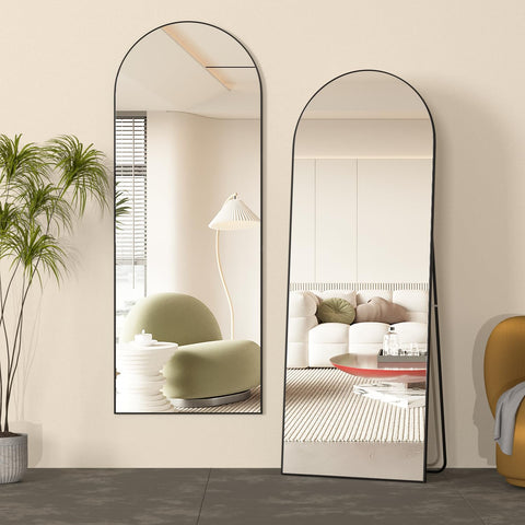 NEUWEABY wall-mountable arch mirror offers flexible placement for compact spaces.