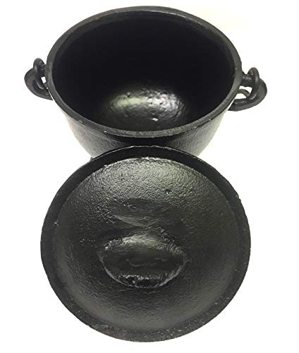 Cauldron in a smudging setup ready for incense or ritual use.