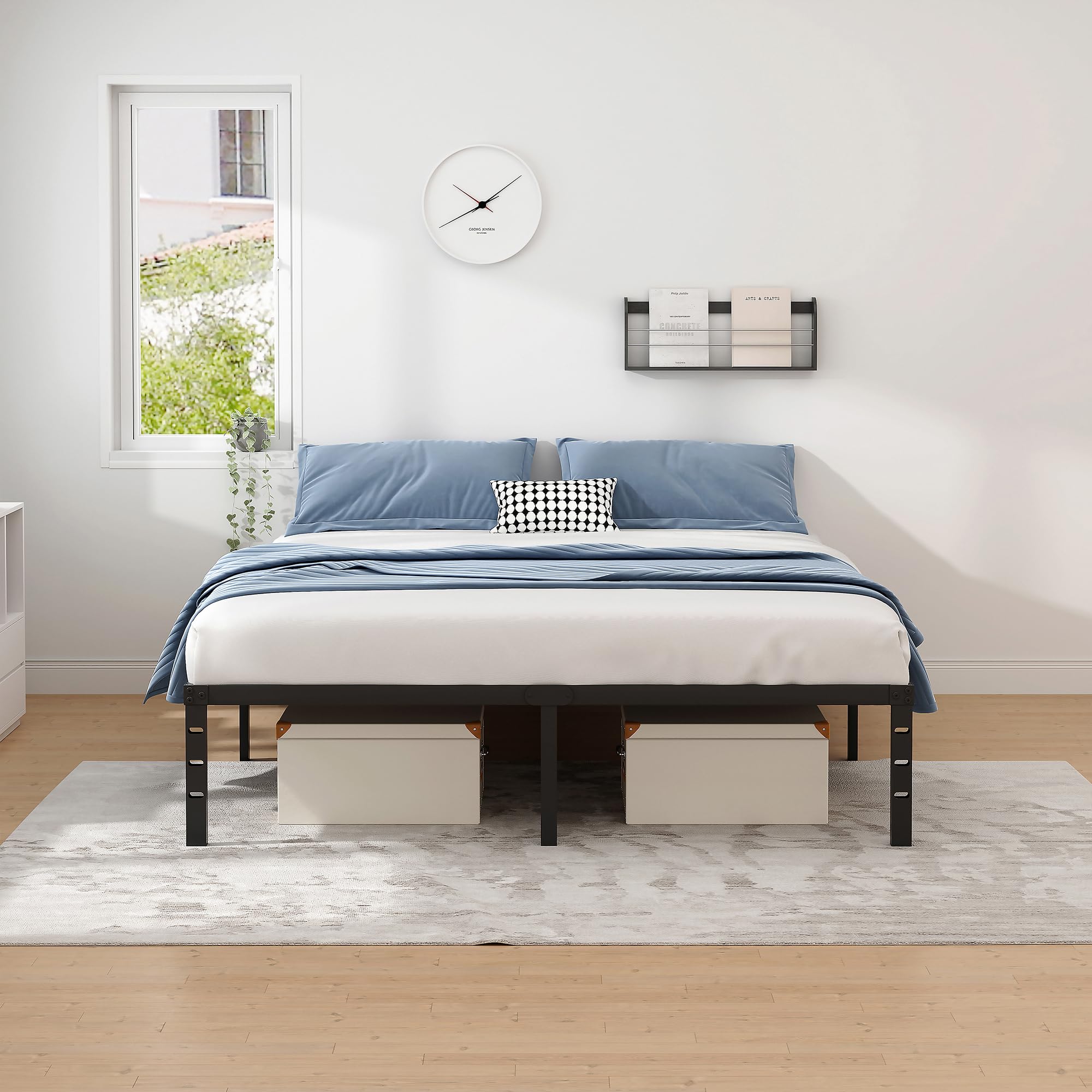 NEW JETO bed frame in black finish adds a modern touch
