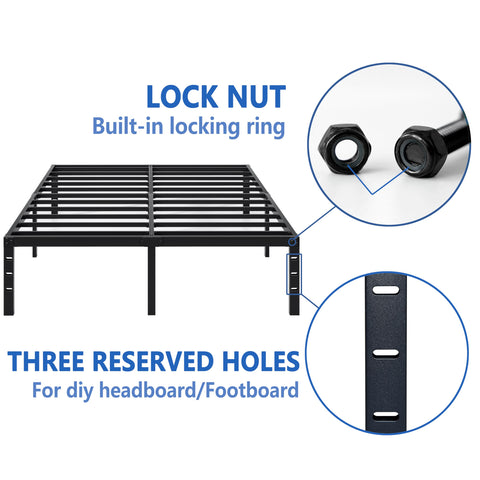 NEW JETO Metal Twin Bed Frame with easy assembly for quick setup.