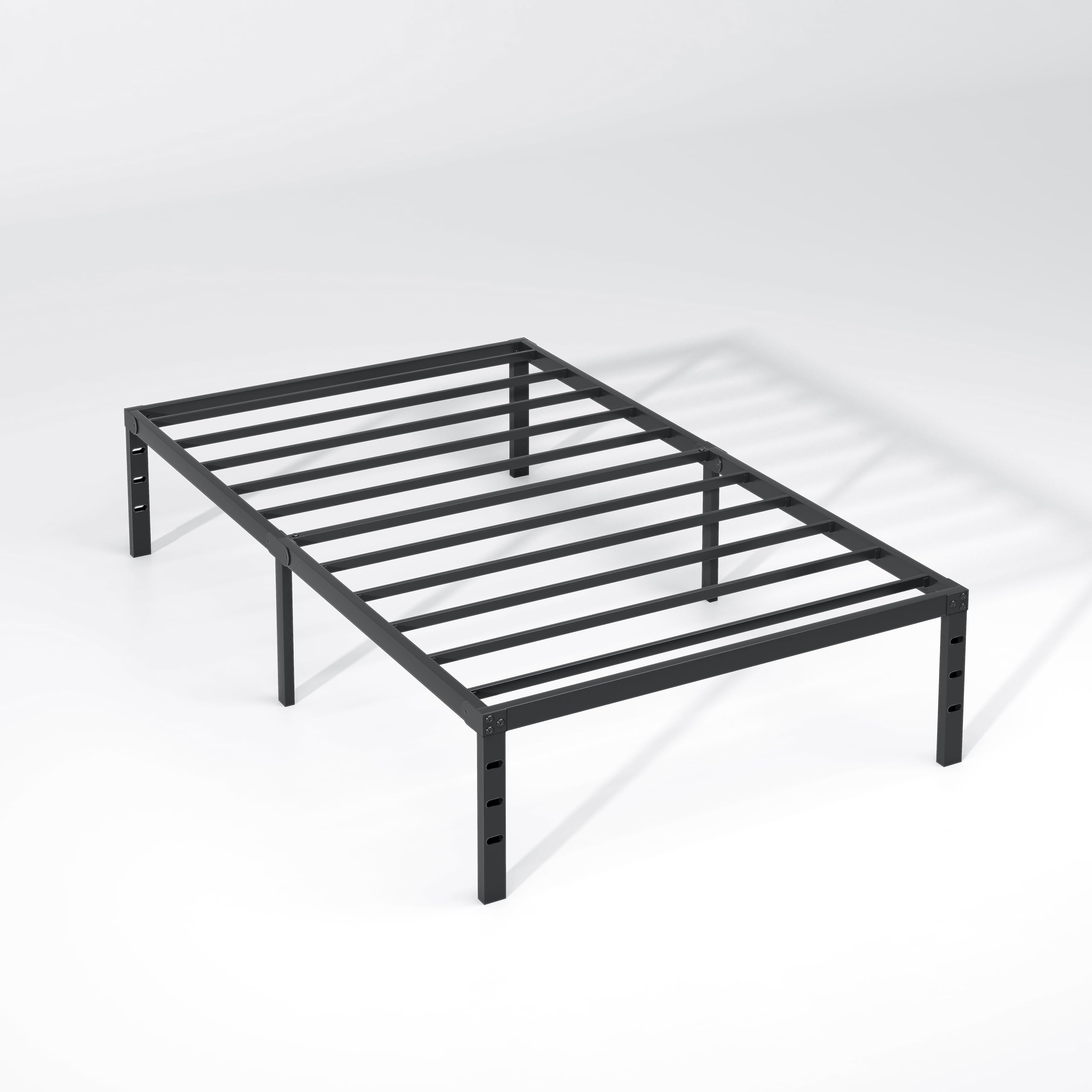 NEW JETO Metal Twin Bed Frame minimalist design blends with many decor styles.
