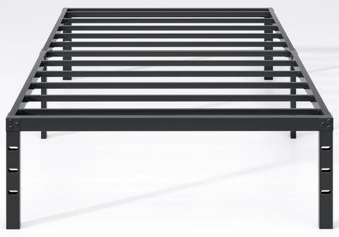 NEW JETO Metal Twin Bed Frame with under-bed storage keeps belongings organized and accessible.