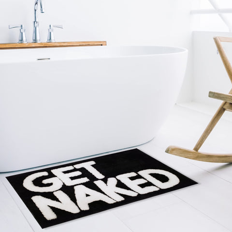 New Mungo Get Naked mat adds bold apartment decor.