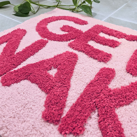 New Mungo Get Naked pink bath mat quick-drying for daily use.