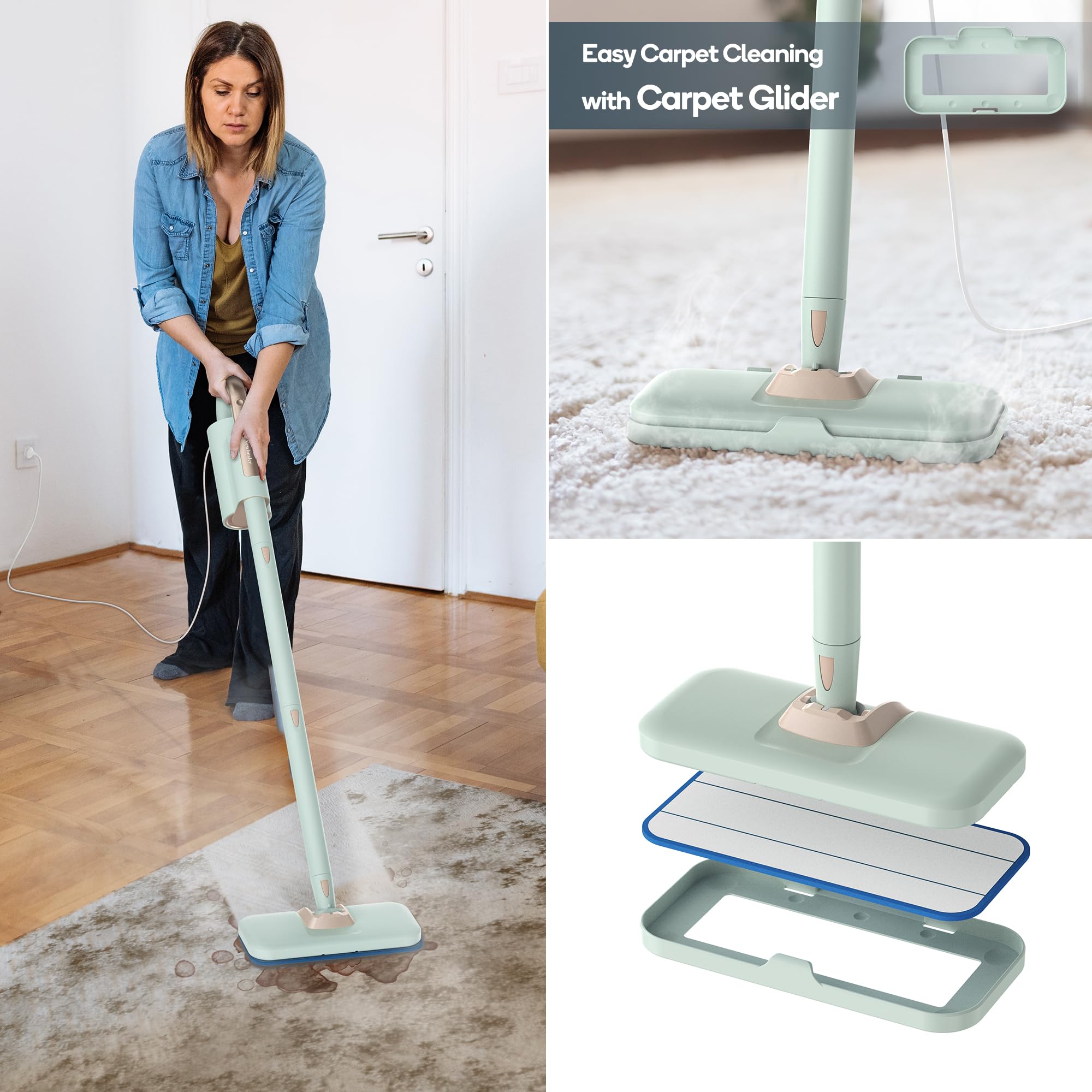 Newbealer attachments squeegee brushes enable versatile cleaning tasks