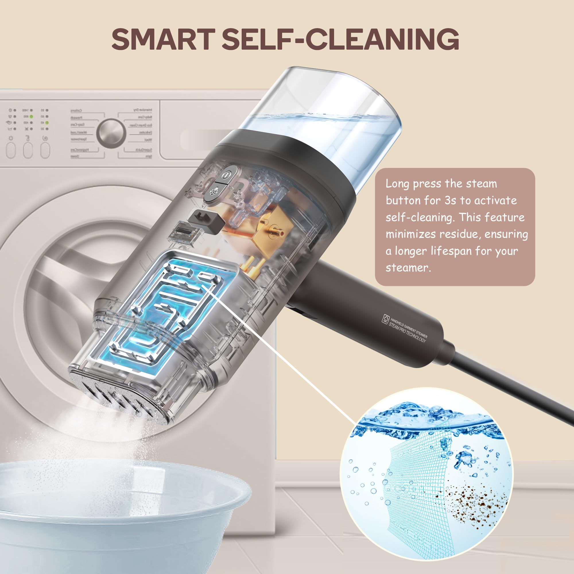 Newbealer travel steamer dual voltage indicator simplifies global use