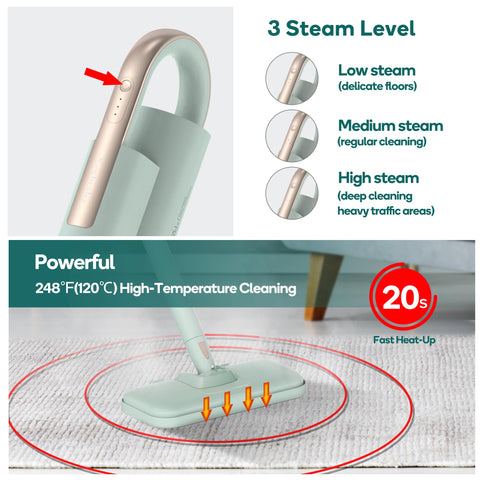 Newbealer handheld cleaner enables precise spot cleaning in tight corners.