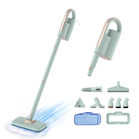 Newbealer steam mop action demonstrates powerful floor cleaning