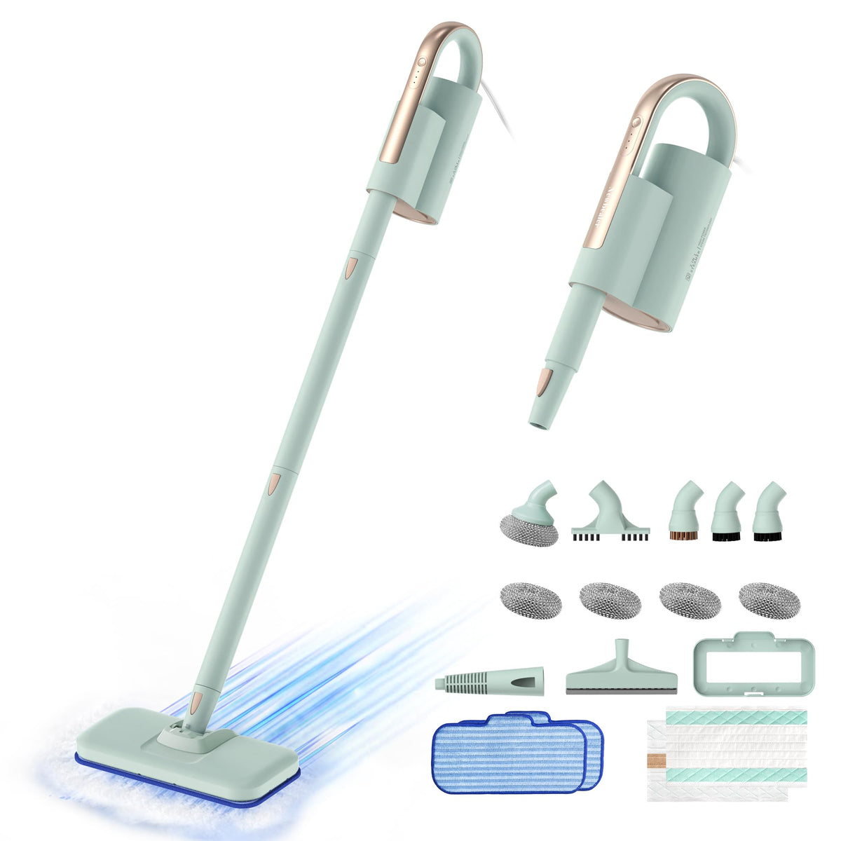 Newbealer steam mop head for powerful floor cleaning with microfiber efficiency.