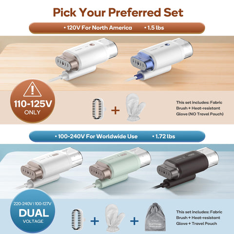 Newbealer steamer is lightweight at 1.5 lbs for travel readiness.