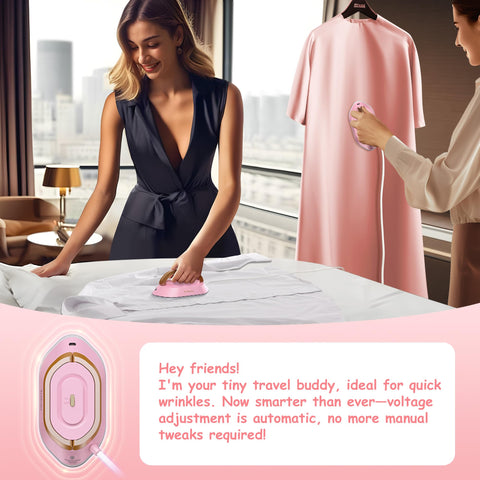 Ultra-lightweight Newbealer iron at 0.8 lb for travel ease