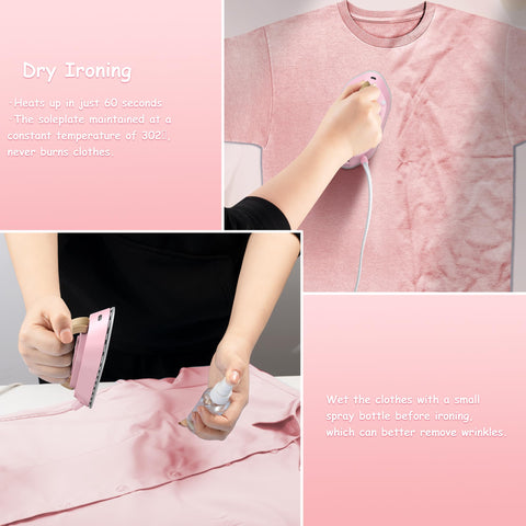 Newbealer iron maintains 302°F for precise dry ironing