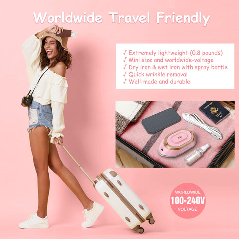 Newbealer travel iron heats up in 60 seconds for fast fixes