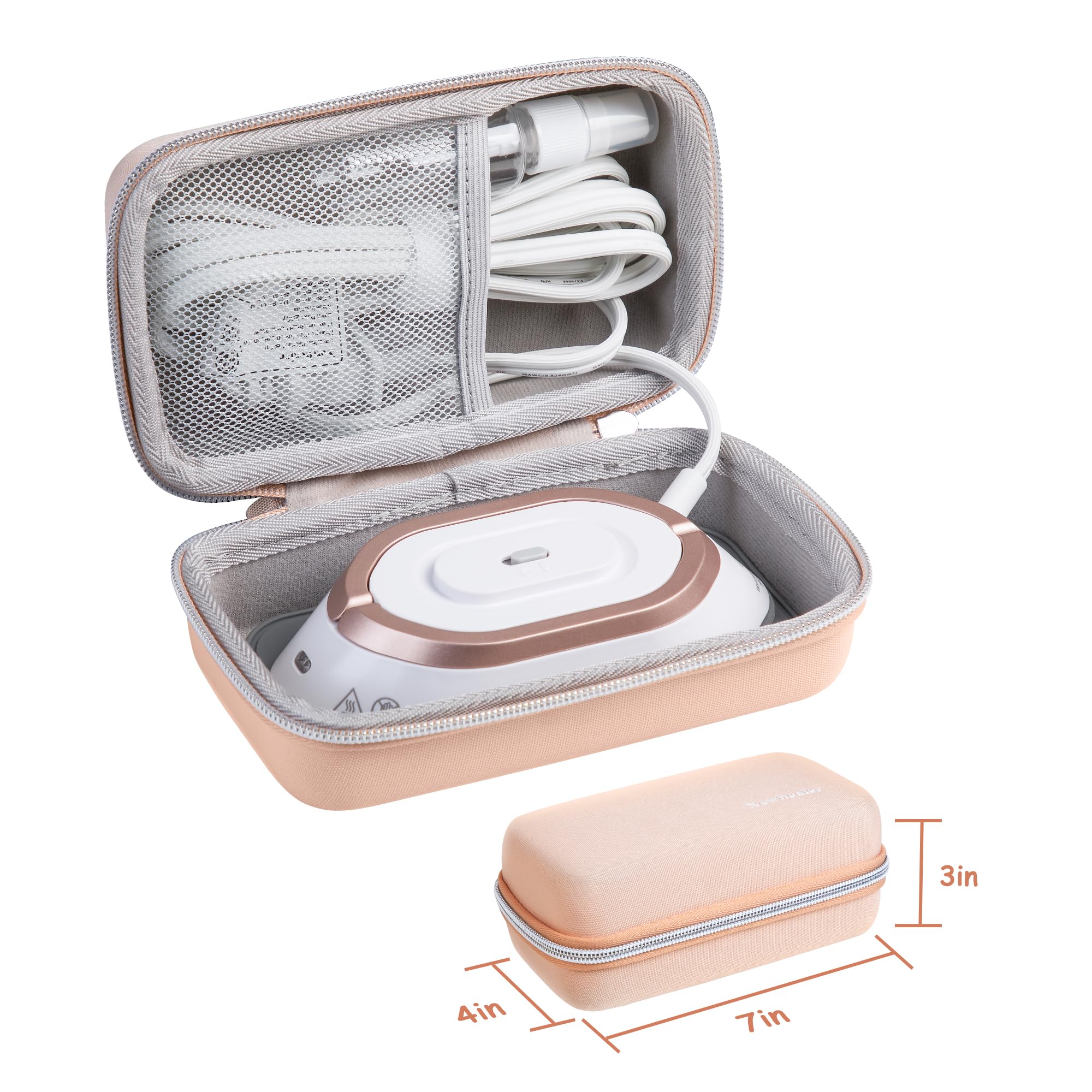 Newbealer travel iron includes bag, spray bottle, and mat for travel.