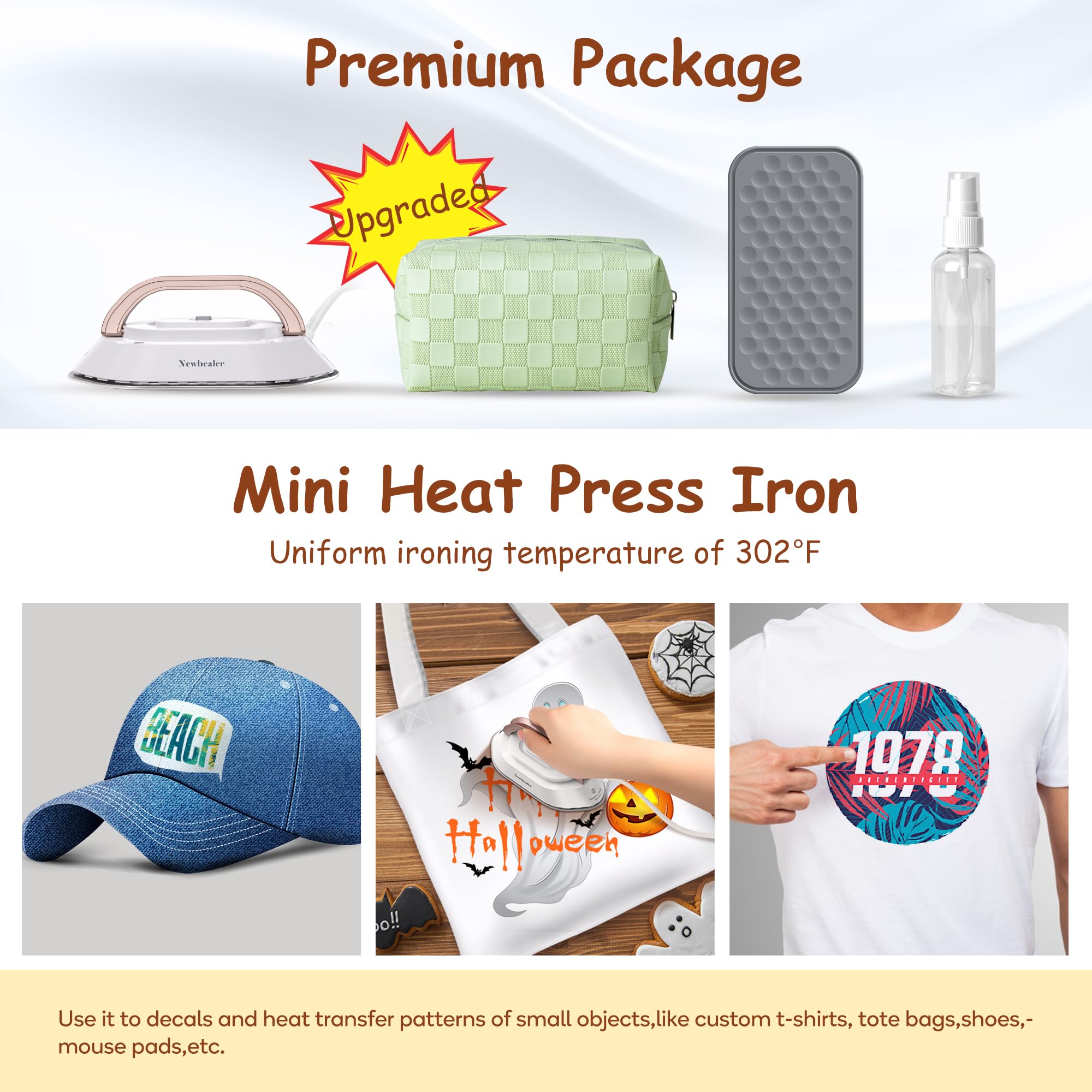 Ultra-lightweight 0.8lb iron fits in travel kits