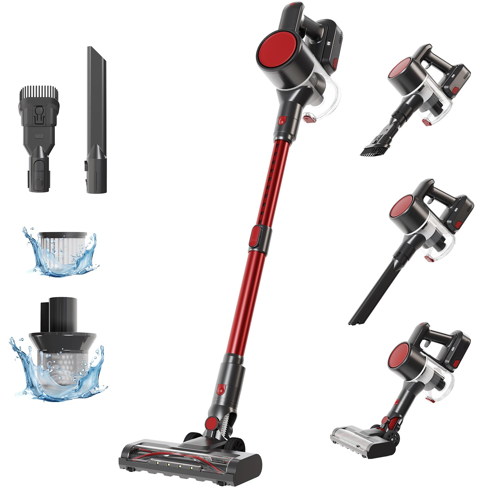 NEWBULIG cordless vacuum main view shows slim, lightweight design for easy daily cleaning.