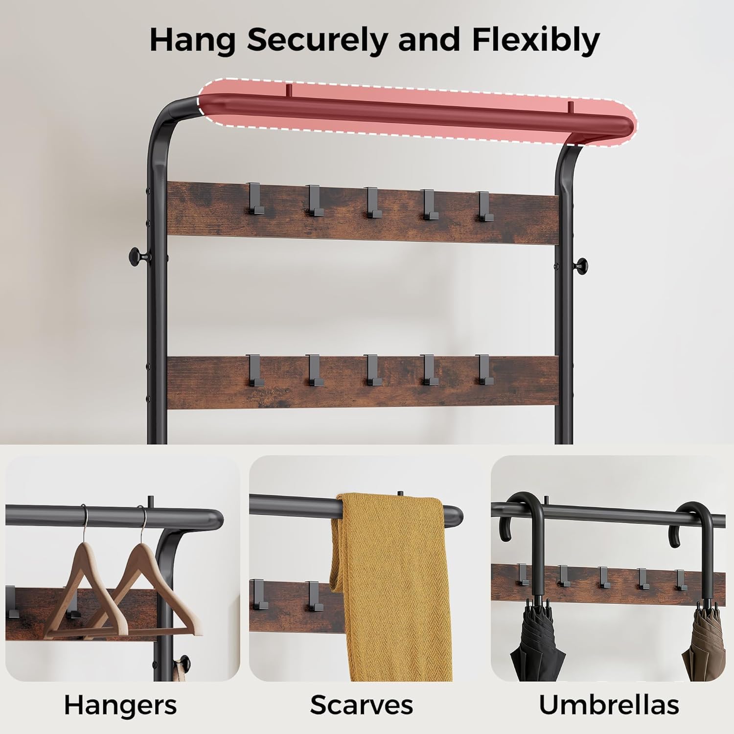 NEWBULIG lower storage shelf keeps seasonal items tucked away