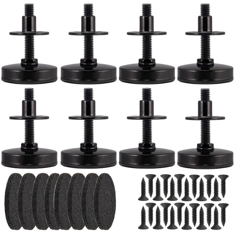 NEWBYTEK 38-16 thread leveling feet with a 2-inch base for sturdy furniture leveling.