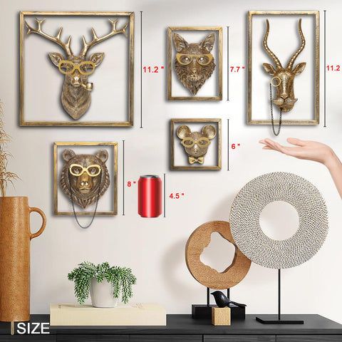 Newinhome gold wolf head wall decor complements rustic or contemporary rooms