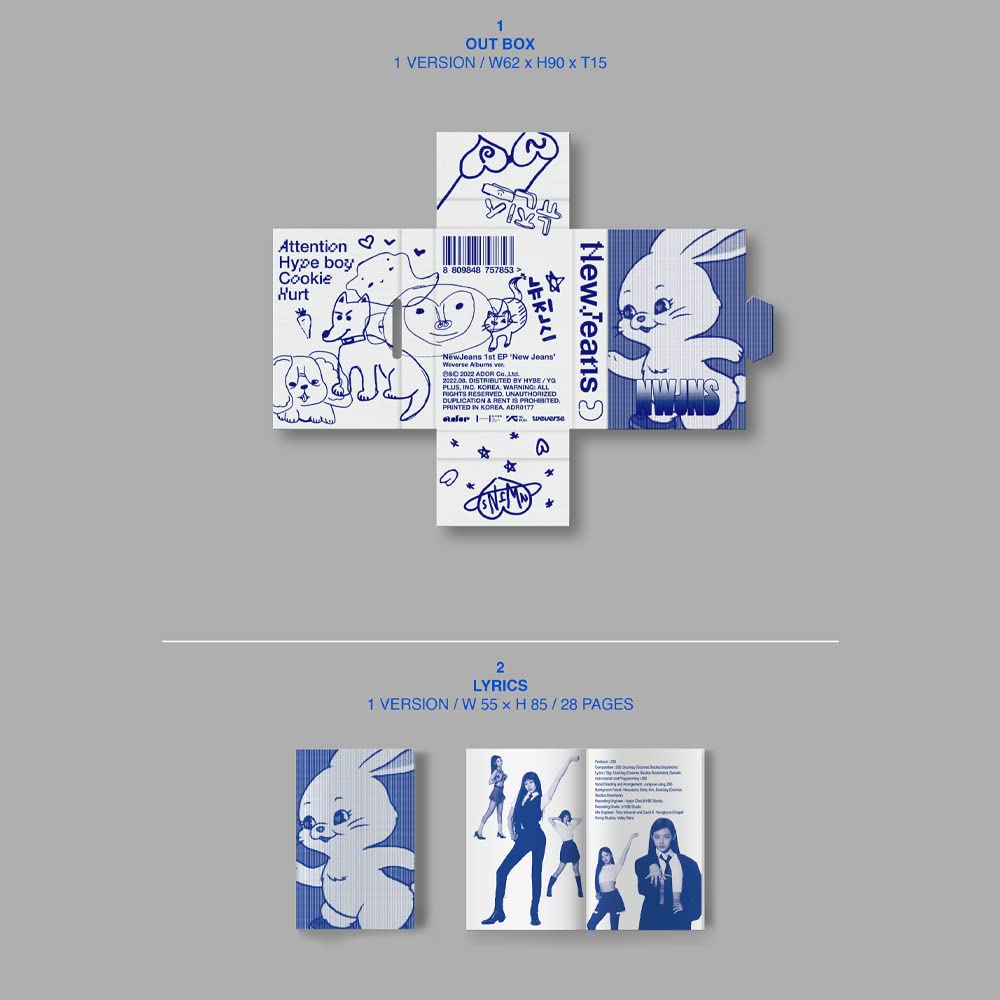 NewJeans EP booklet pages with rich visuals for quick viewing.
