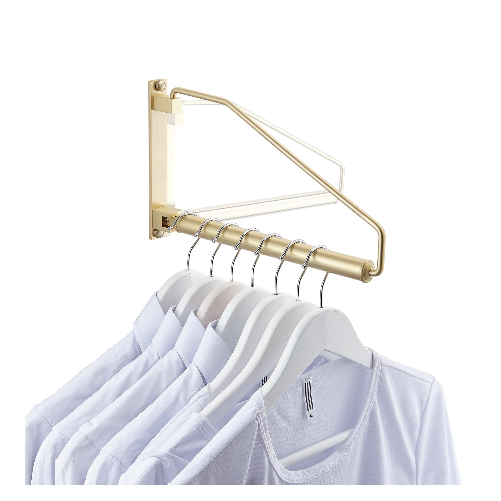 Multi-use hanger holds hats, bags, and jewelry to reduce clutter.