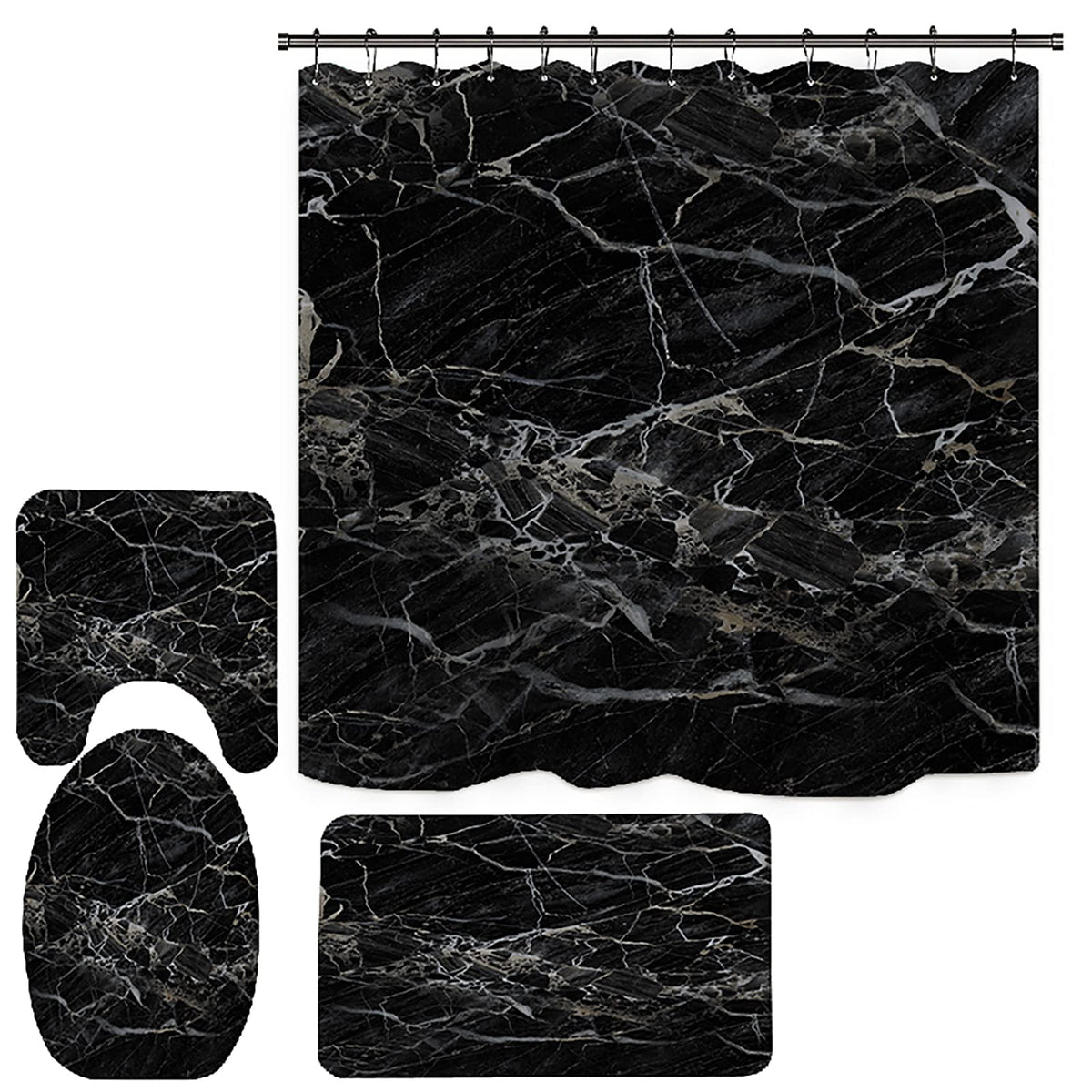NEWSUYAA marble bathroom set shown together for a cohesive modern bath look.