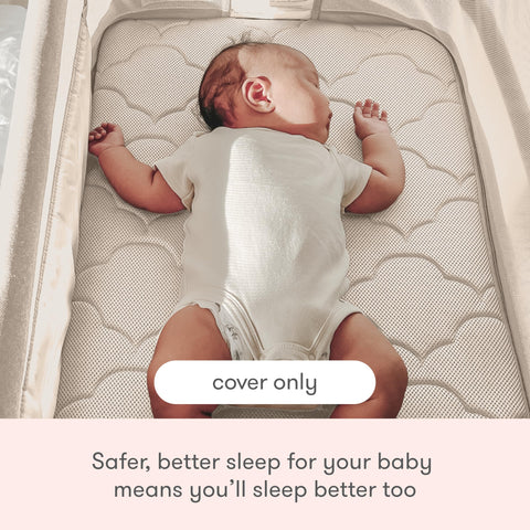 Newton Baby Bassinet Cover Sandstone is machine washable for busy parents.