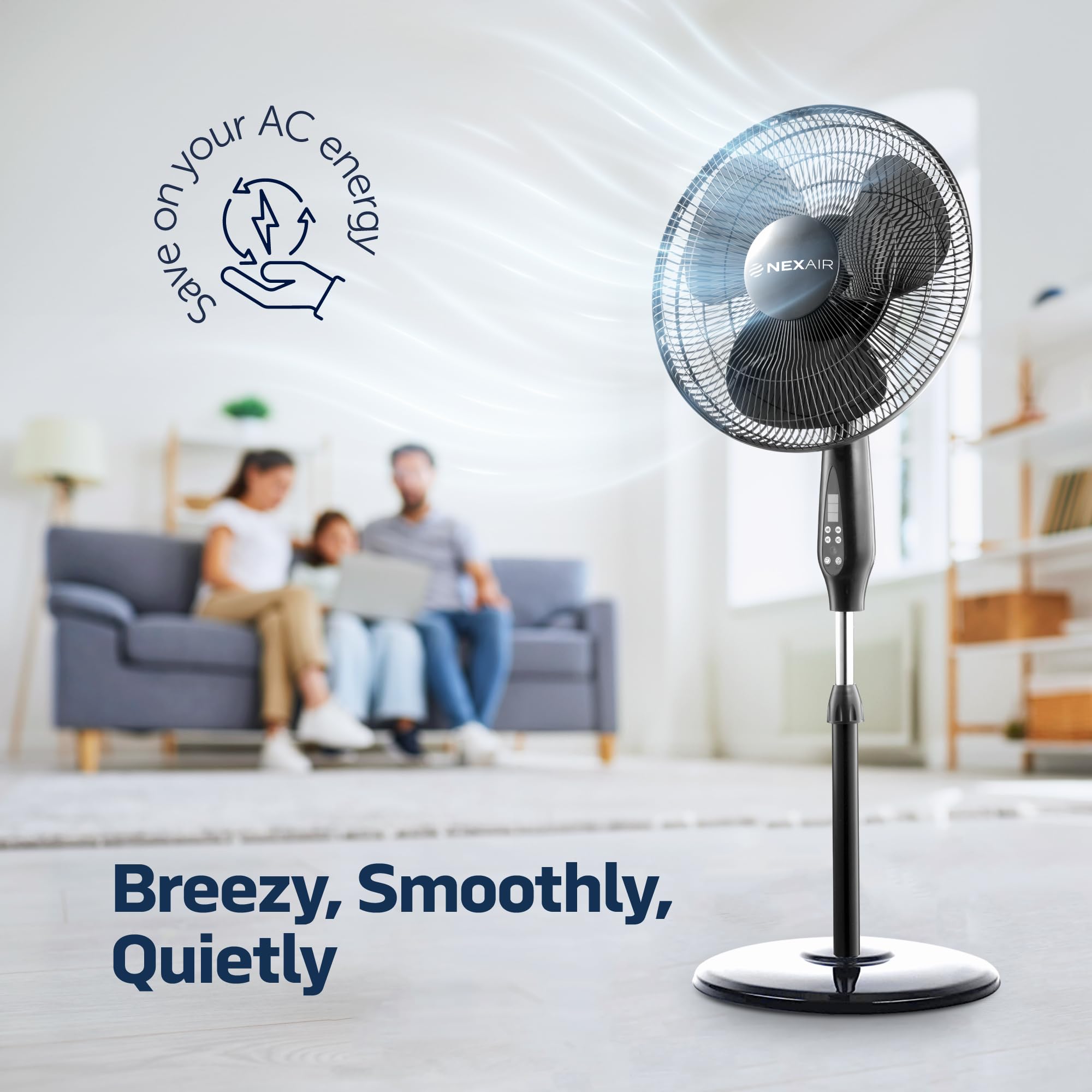 NEXAIR remote-control operation allows you to adjust airflow from anywhere.